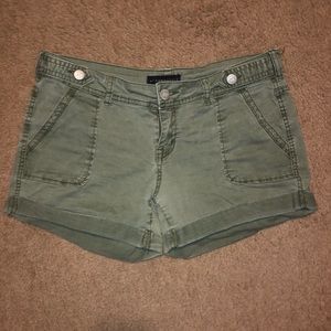 Green Cargo Style Shorts